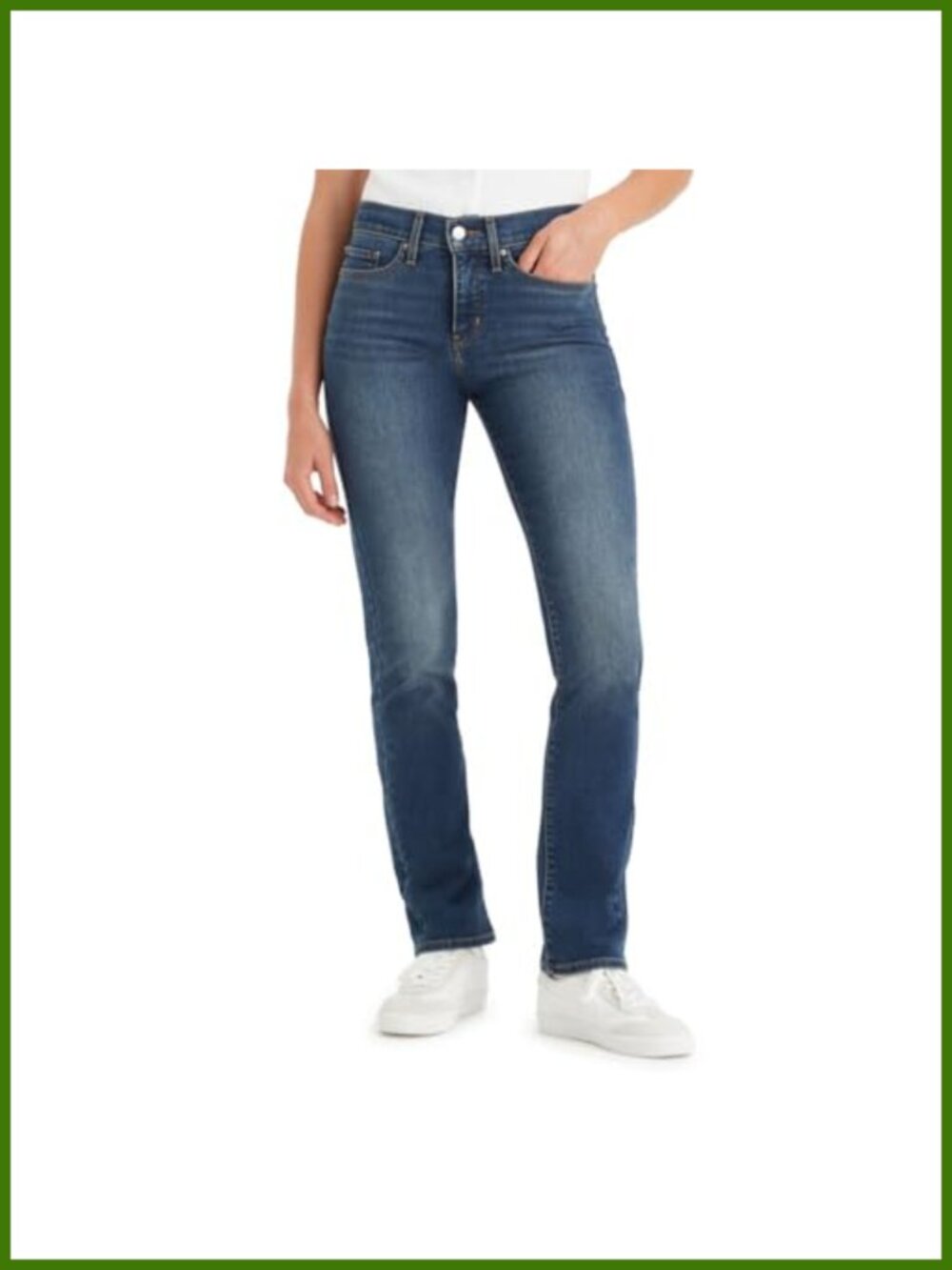 314 Shaping Straight Leg Mid Rise Jeans Tummy Control